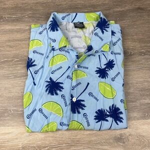 CORONA Men‎ XL Hawaiian 100% Rayon Button Up Shirt NEW